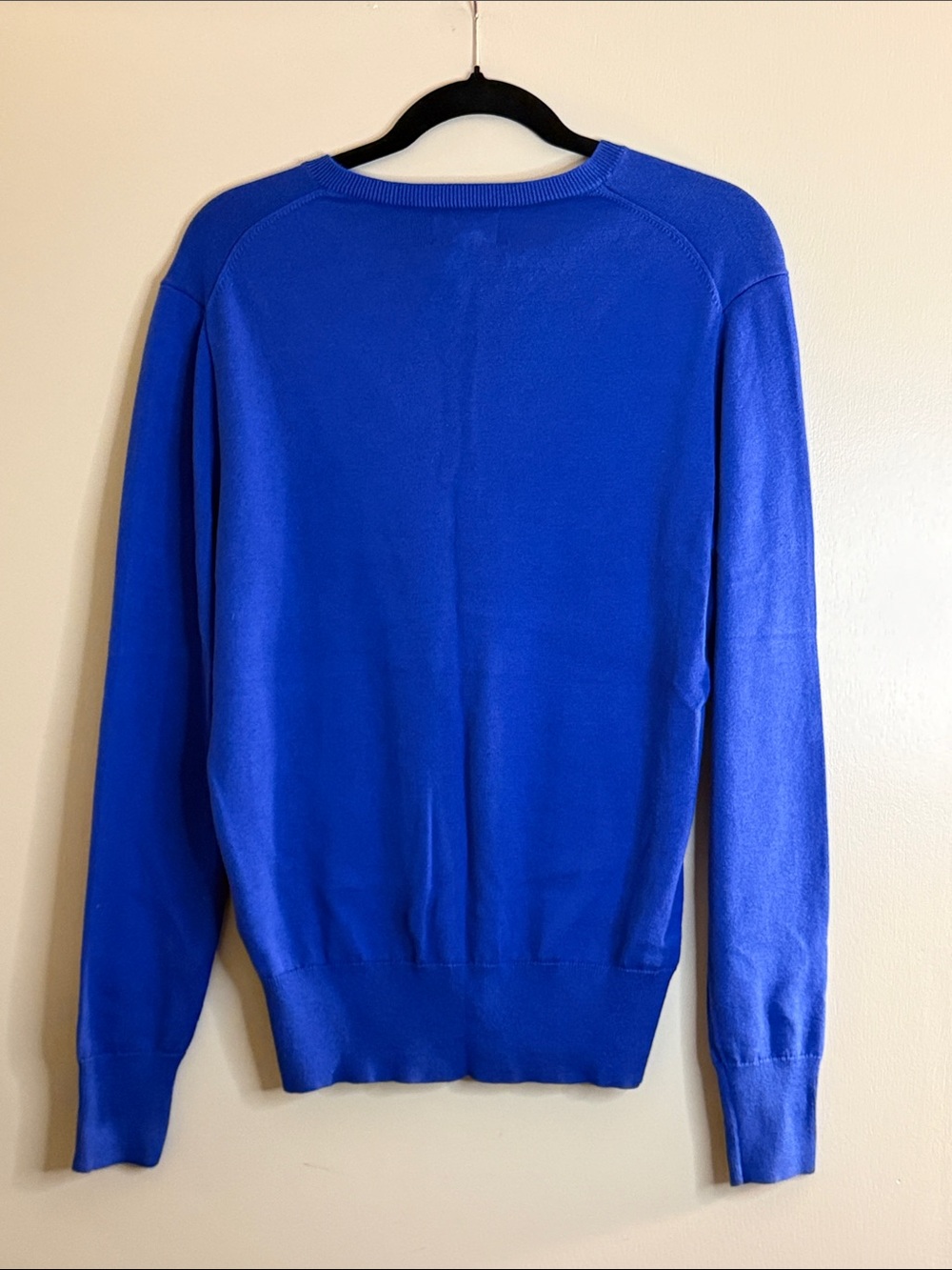 Polo by Ralph Lauren V-Neck Sweater - Cobalt Blue with Lime Logo - Picture 6 of 14